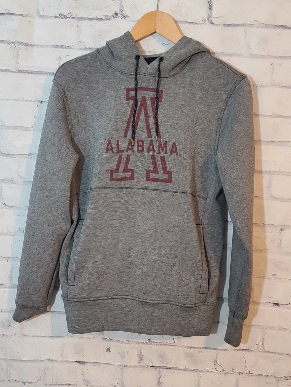 Alabama Crimson Tide Gray Red Pullover Hoodie Sweatshirt NCAA Size XS